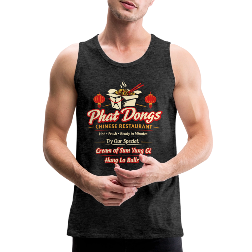 Phat Dongs Funny Chinese Restaurant Tank Top - charcoal grey