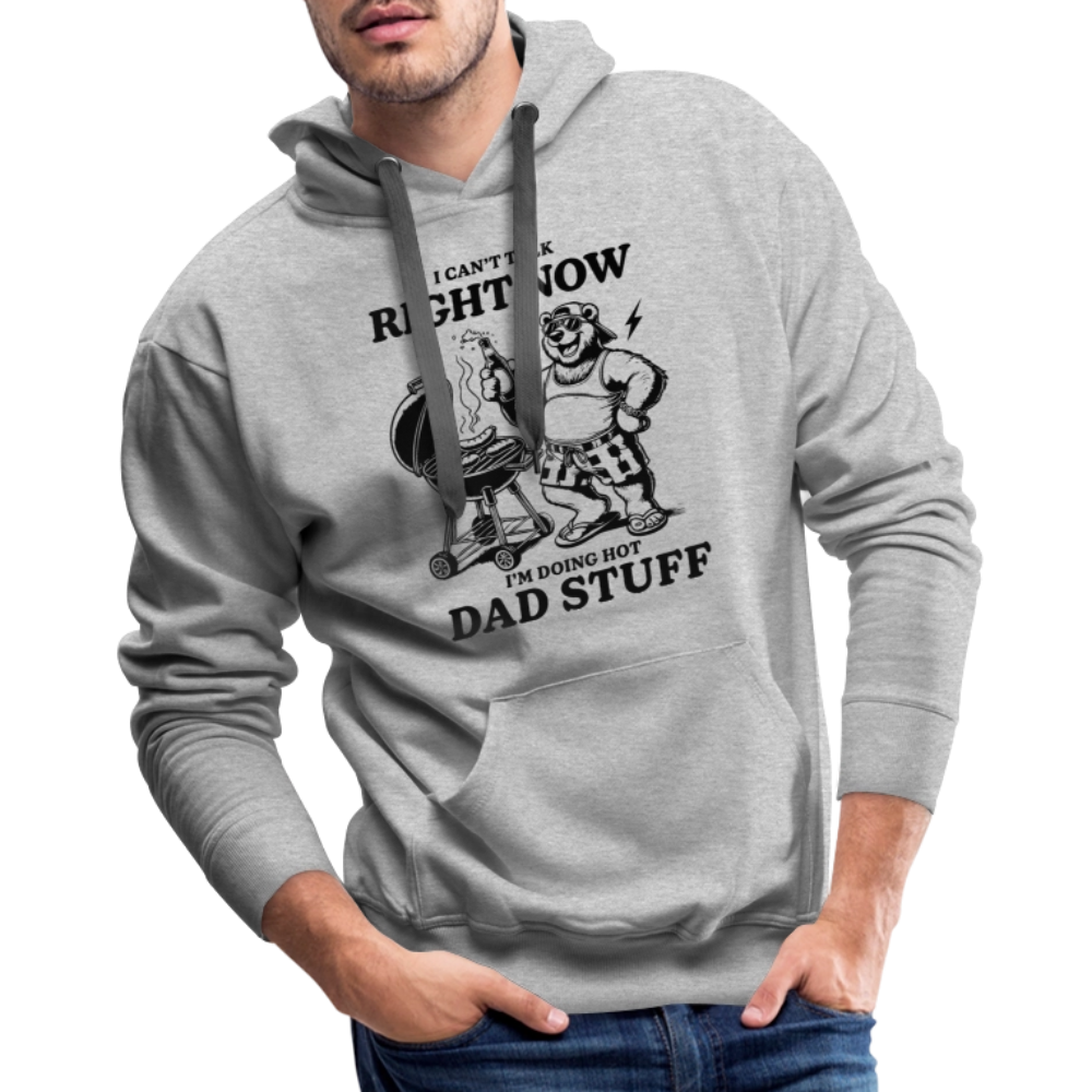 Doing Hot Dad Stuff (BBQ) Men’s Premium Hoodie - heather grey