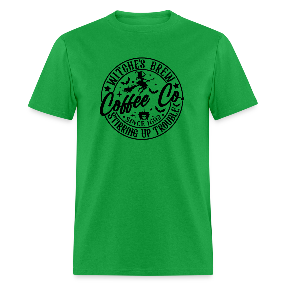 Witches Brew Coffee Co (Halloween) T-Shirt - bright green