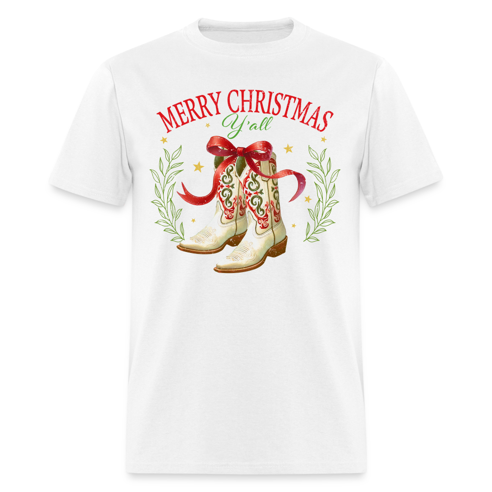 Merry Christmas Y'all T-Shirt - white