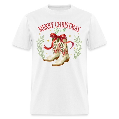 Merry Christmas Y'all T-Shirt - white