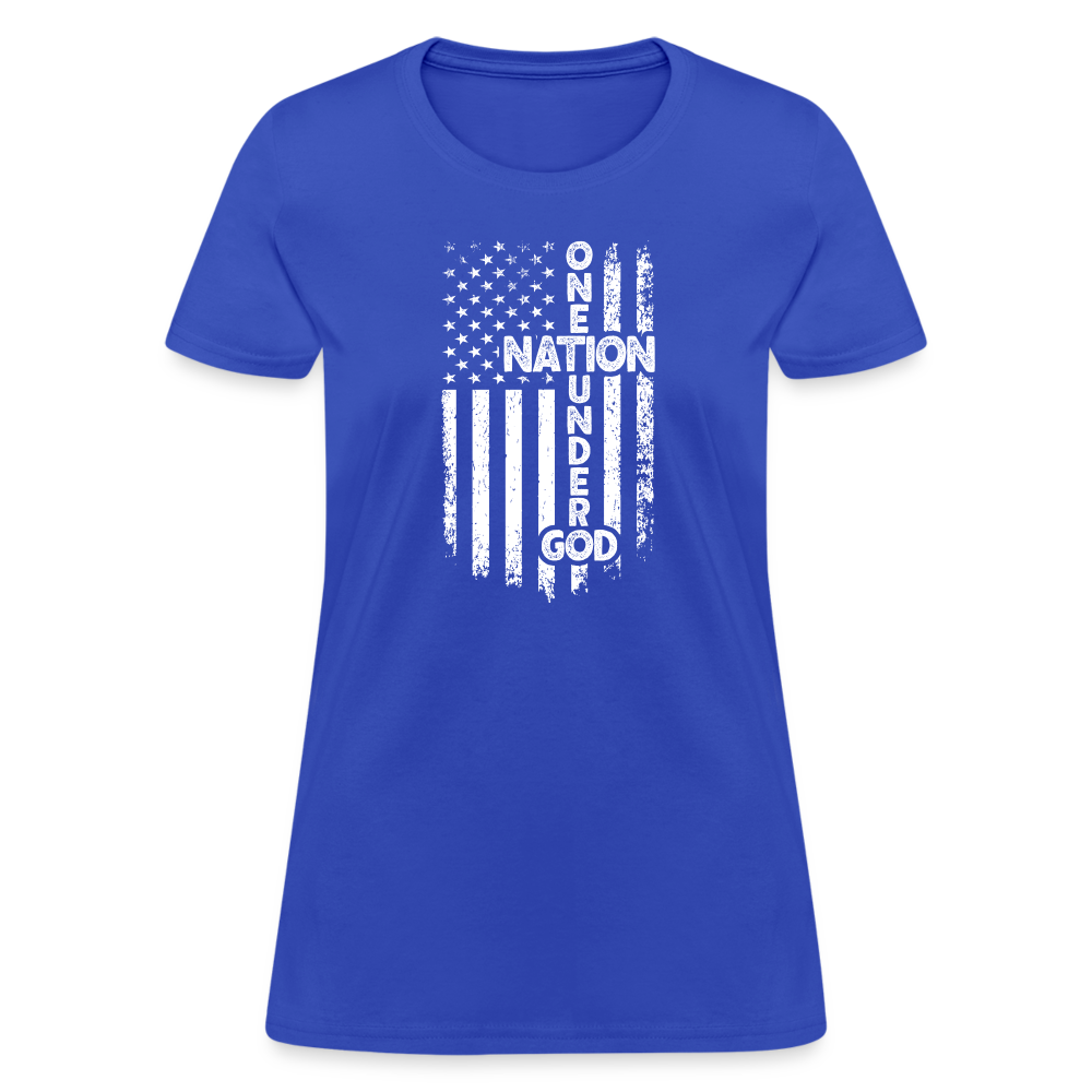 One Nation Under God Women's T-Shirt - royal blue