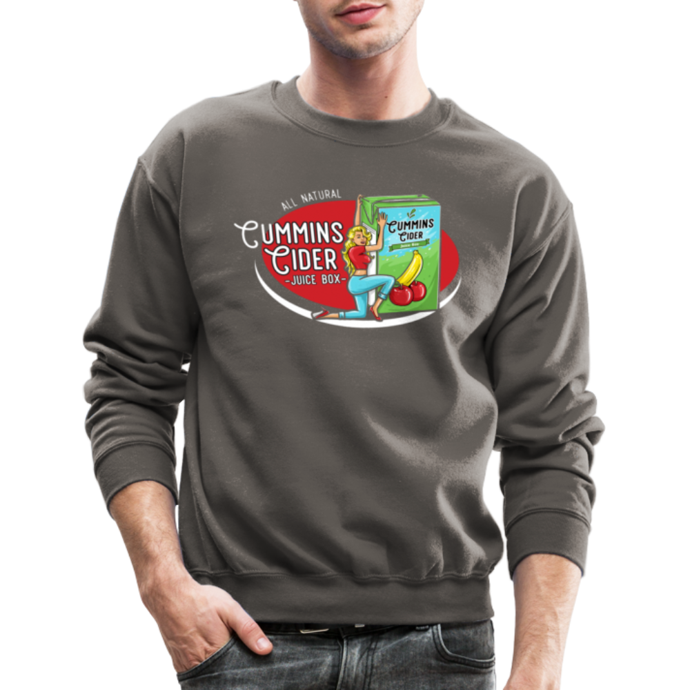 Cummins Cider Juice Box (Adult Sexual Humor) Sweatshirt - asphalt gray