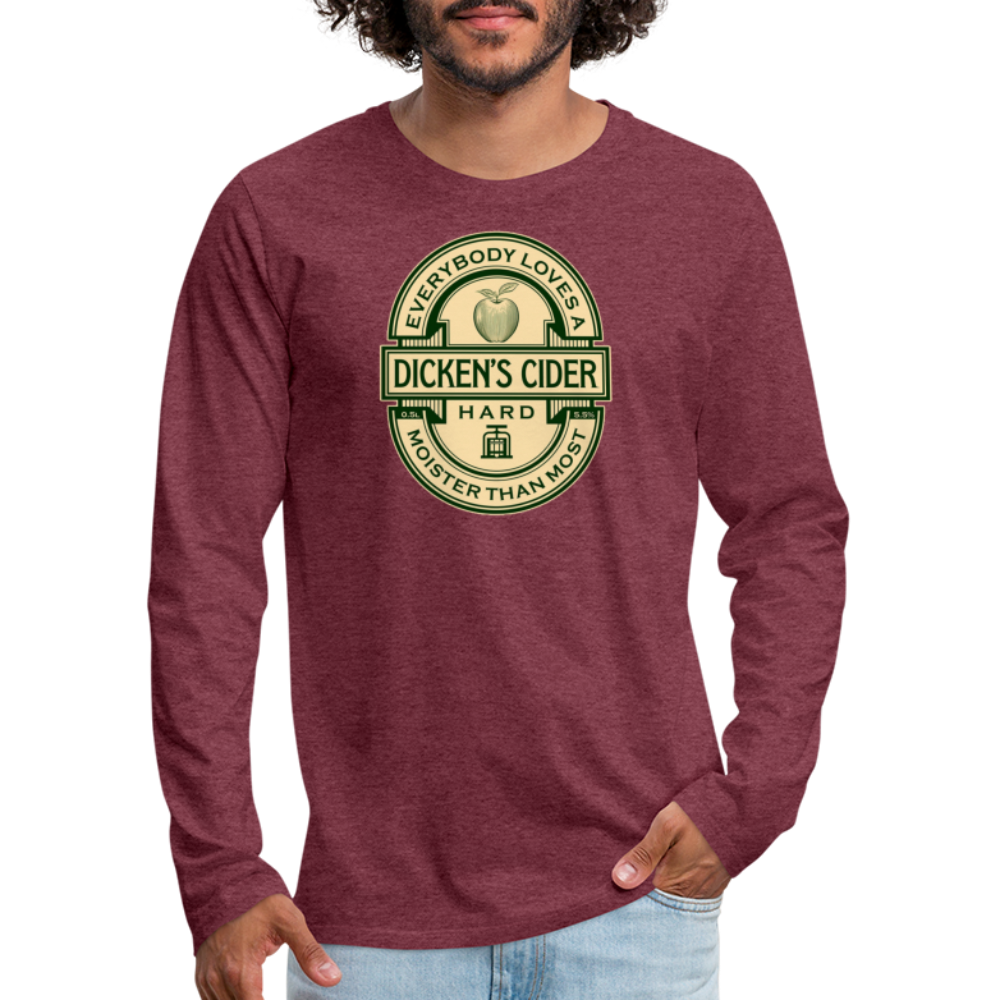 Dicken's Cider Men's Premium Long Sleeve T-Shirt - heather burgundy