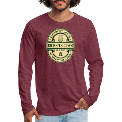 Dicken's Cider Men's Premium Long Sleeve T-Shirt - heather burgundy