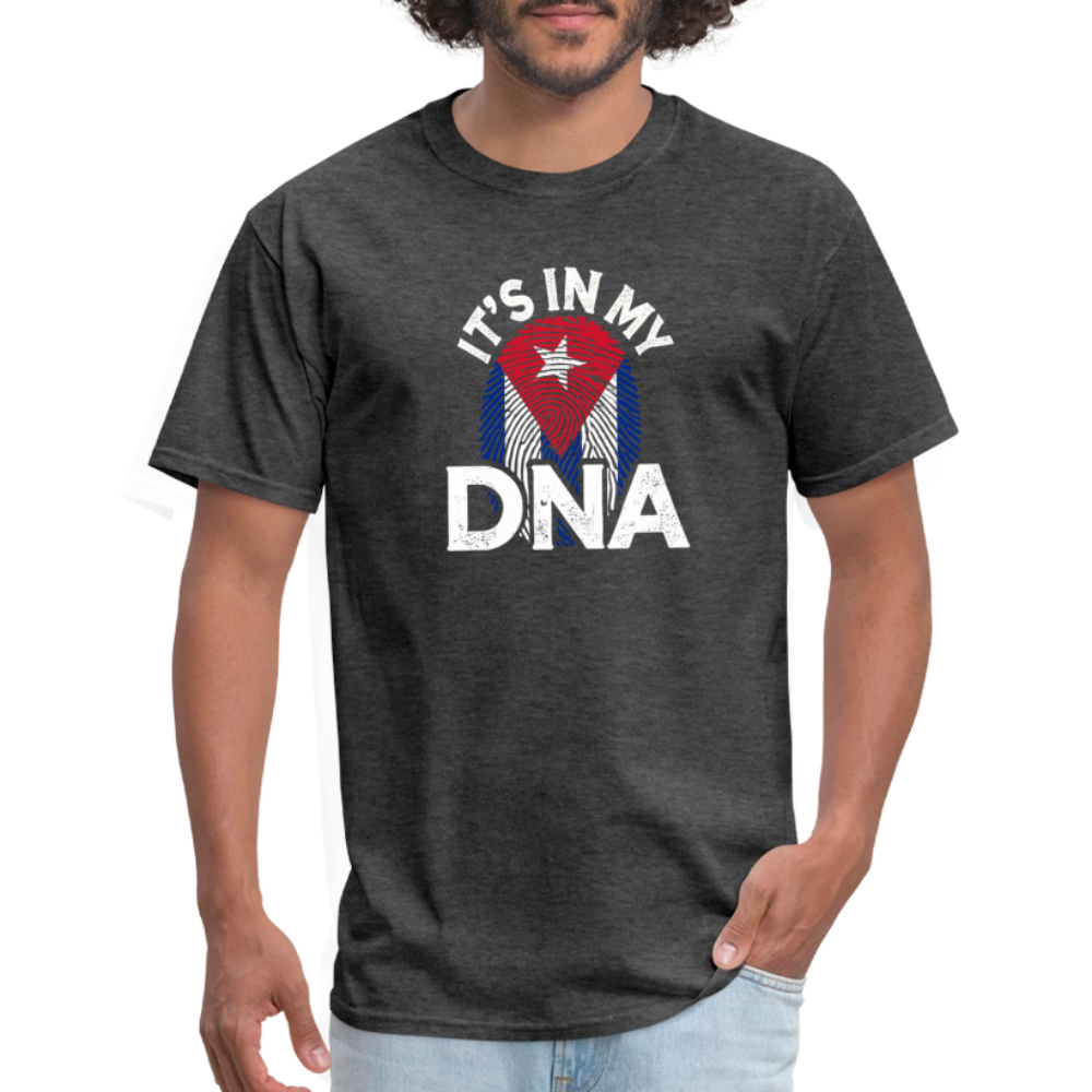Cuba DNA Flag T-Shirt – Cuban Pride Tee - heather black