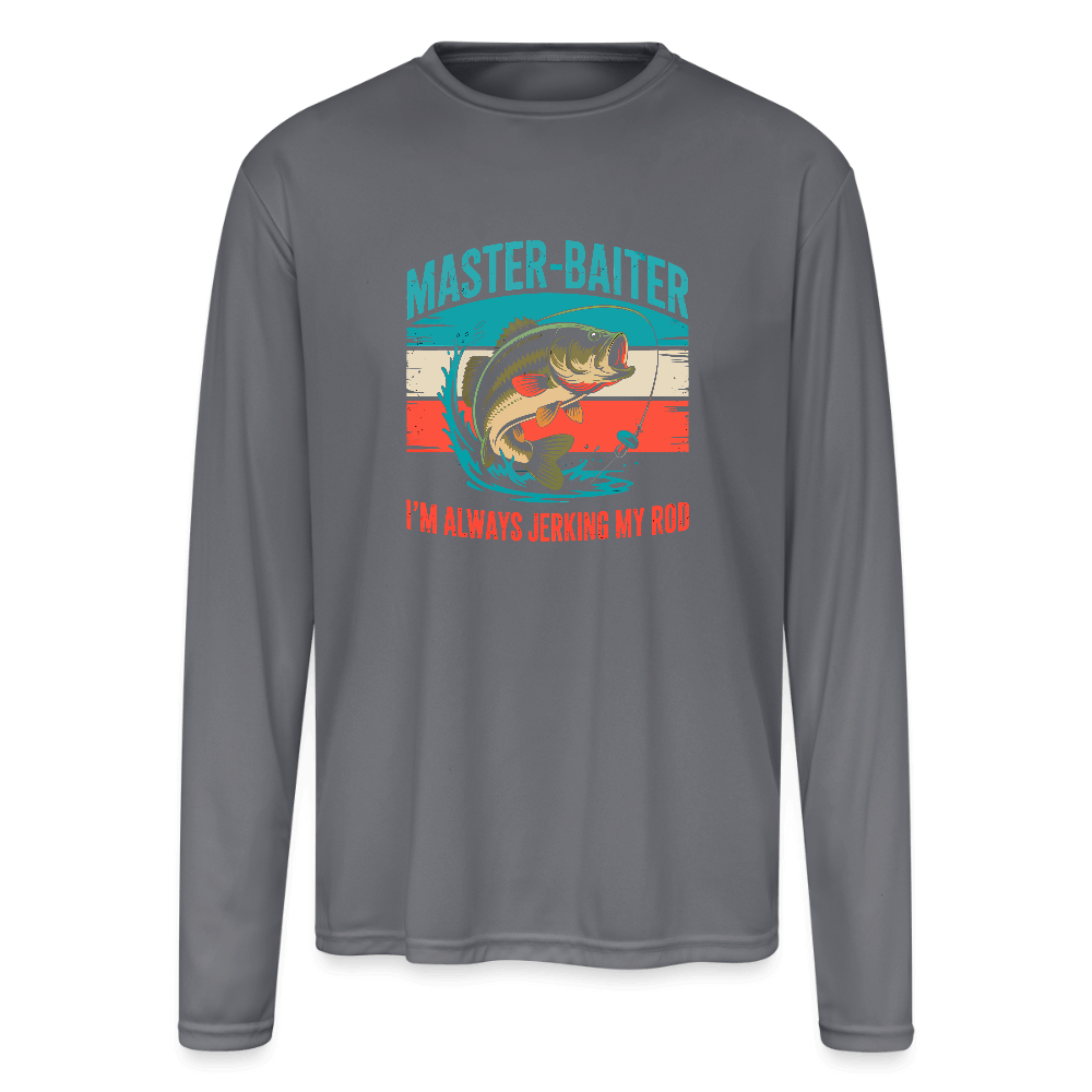 Master Baiter I’m Always Jerking My Rod Fishing UV Shirt - gray