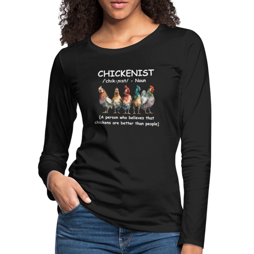 Chickenist Women's Premium Long Sleeve T-Shirt - black