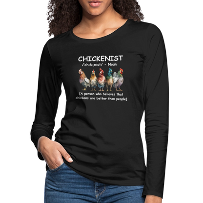 Chickenist Women's Premium Long Sleeve T-Shirt - black