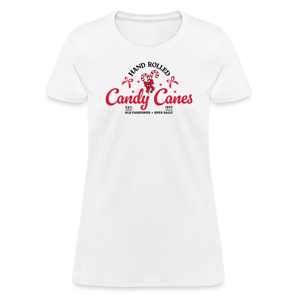 Hand Rolled Candy Canes Women's T-Shirt - white