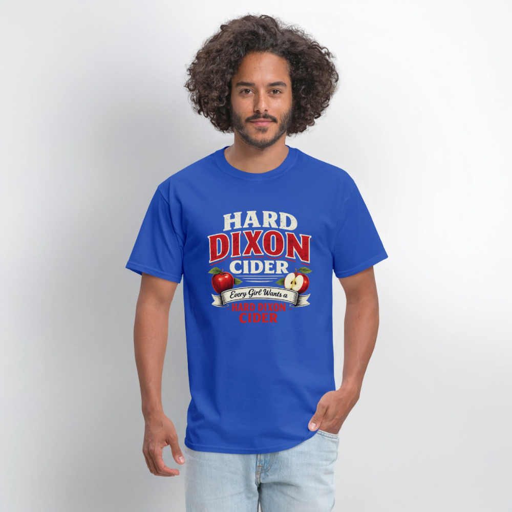 Hard Dixon Cider Funny Graphic T-Shirt Color: Navy