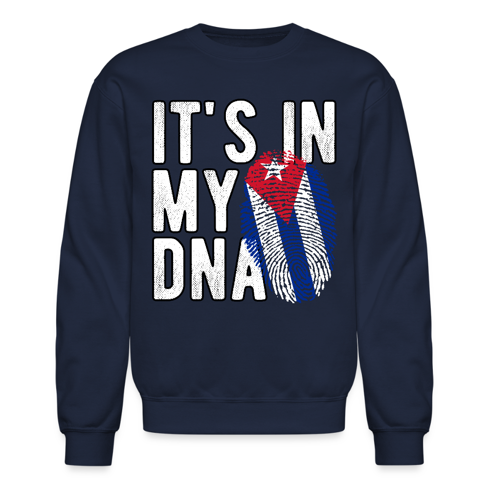 Cuban DNA Sweatshirt – Fingerprint Flag Design - navy
