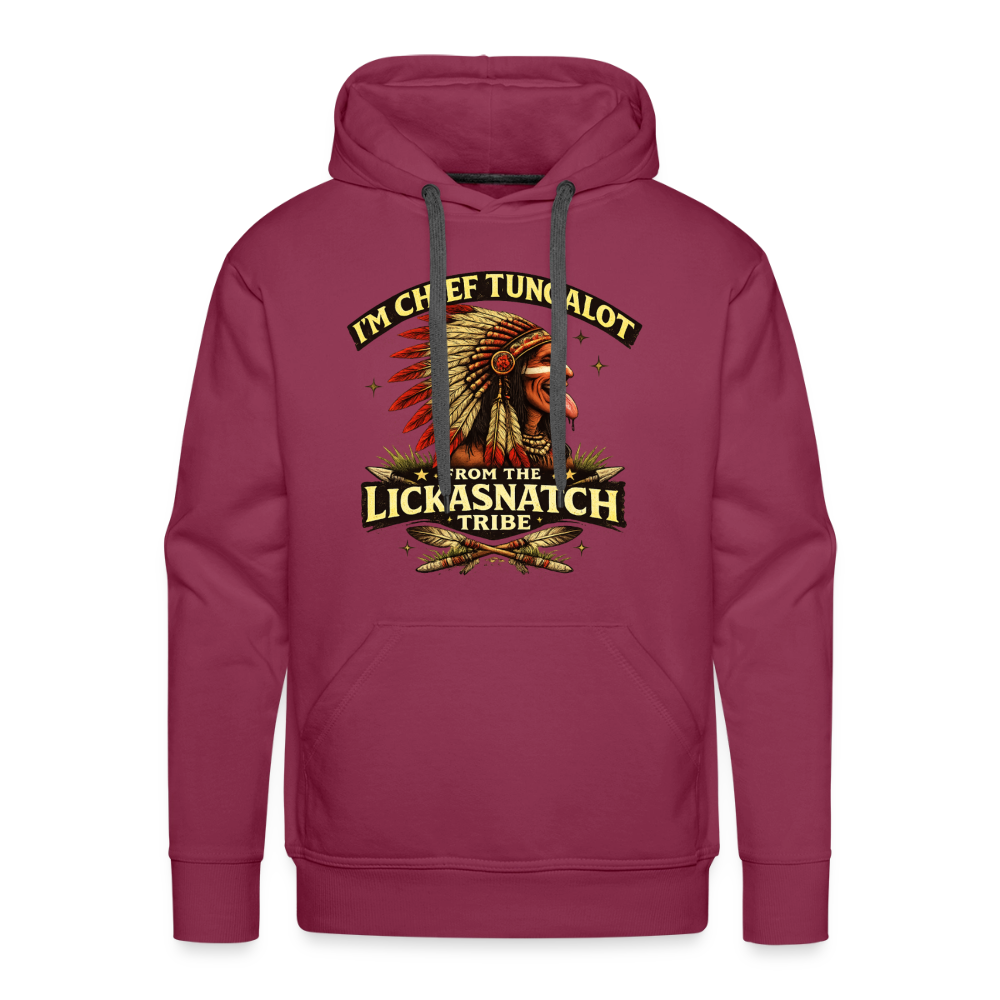 Chief Tungalot Lickasnatch Tribe Funny Hoodie Color: Burgundy