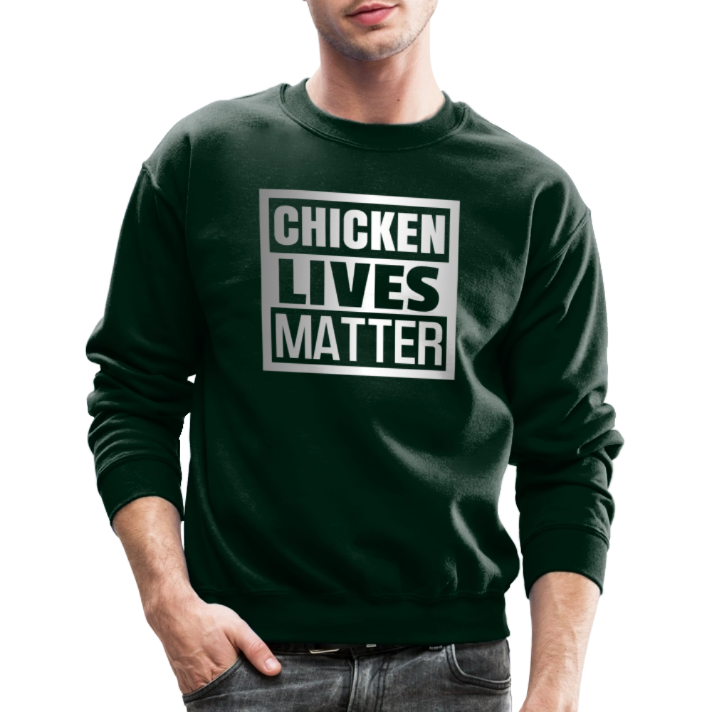 Chicken Lives Matter Sweatshirt - forest green