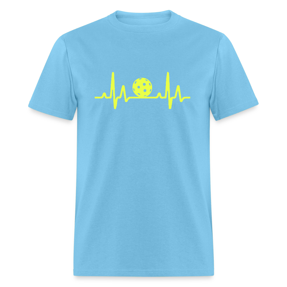 Pickleball Heartbeat T-Shirt - aquatic blue