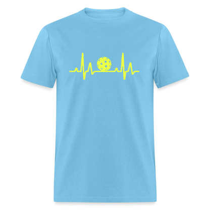 Pickleball Heartbeat T-Shirt - aquatic blue