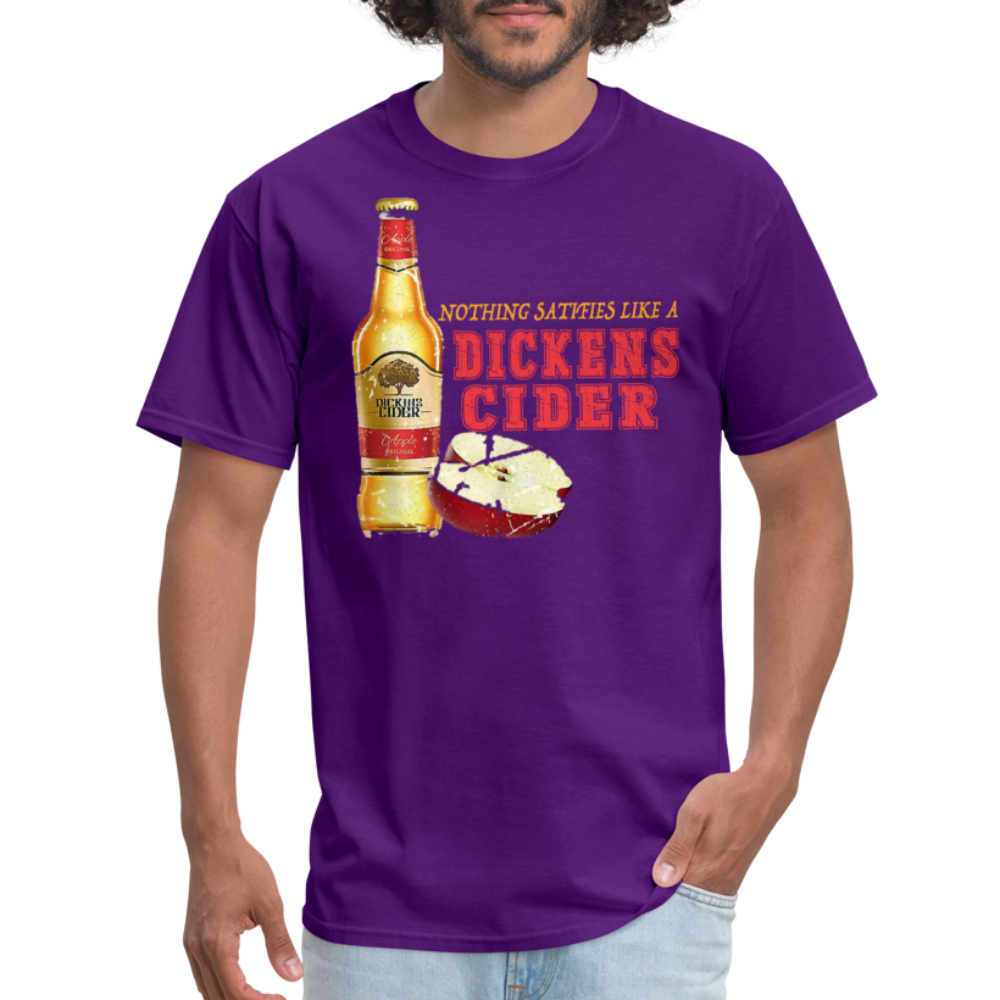 Nothing Satisfies Like A Dickens Cider T-Shirt - purple