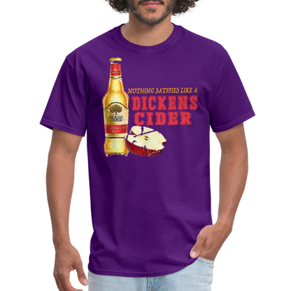 Nothing Satisfies Like A Dickens Cider T-Shirt - purple