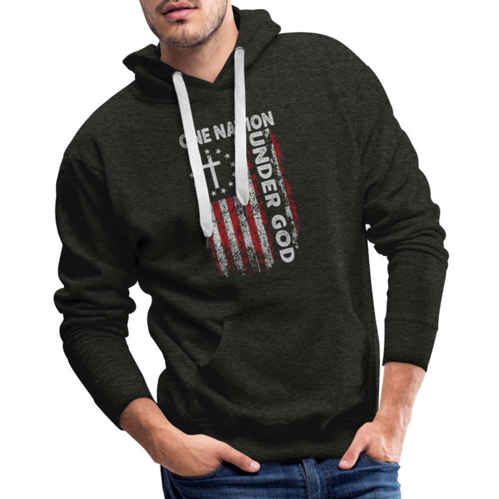 One Nation Under God Men’s Premium Hoodie - charcoal grey