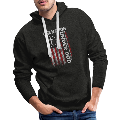 One Nation Under God Men’s Premium Hoodie - charcoal grey