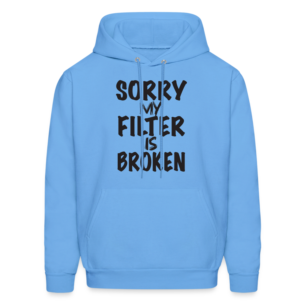 Sorry My Filter Is Broken Hoodie - carolina blue