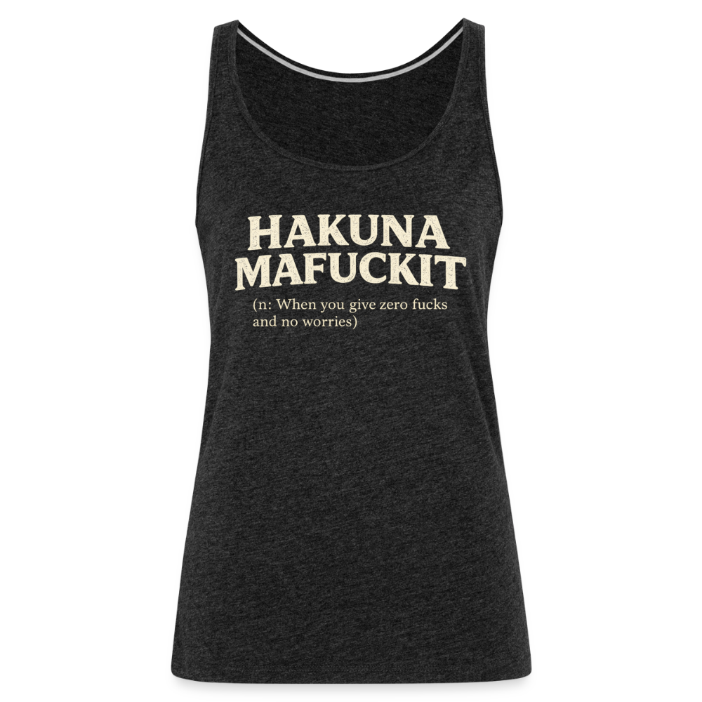 Hakuna Mafuckit Women’s Funny Graphic Tank Color: Charcoal Grey