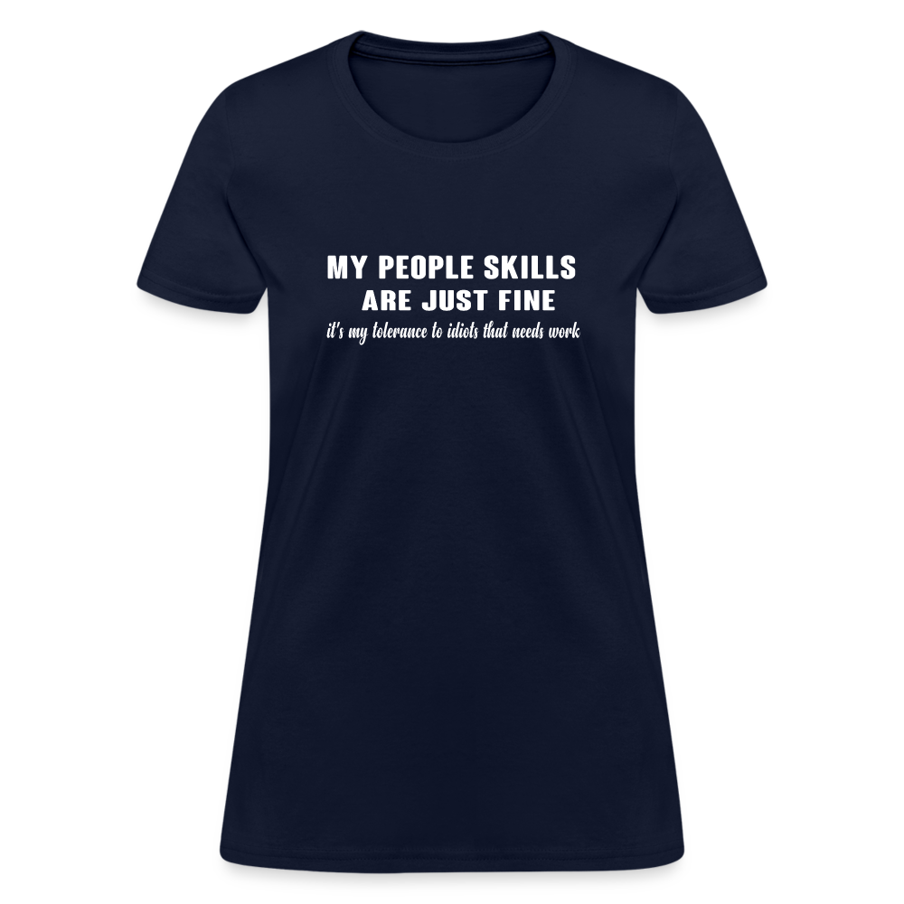 It's My Tolerance To Idiots That Needs Work Women's T-Shirt - navy