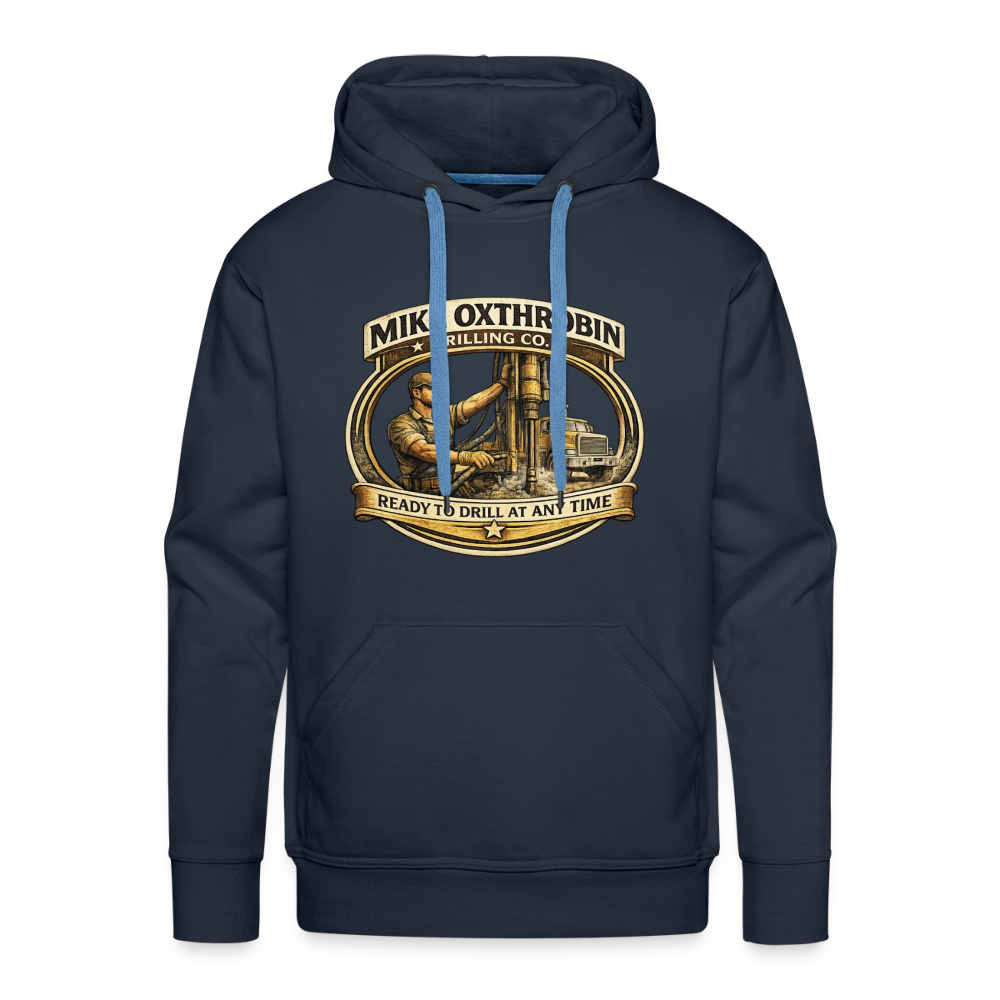 Mike Oxthrobin Drilling Co Hoodie Funny Adult Humor Gear Color: navy