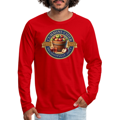 Cummins Cider (Funny Adult Humor) Men's Premium Long Sleeve T-Shirt - red