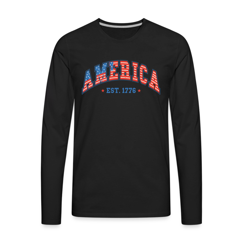 American 1776 Men's Premium Long Sleeve T-Shirt - black