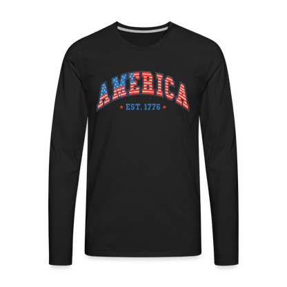 American 1776 Men's Premium Long Sleeve T-Shirt - black