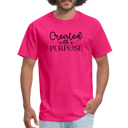 Created with a Purpose T-Shirt - fuchsia