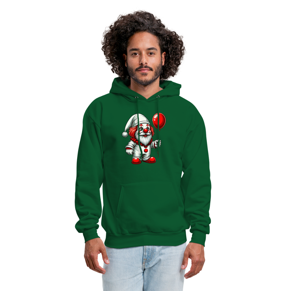 Gnome Clown Hoodie - forest green