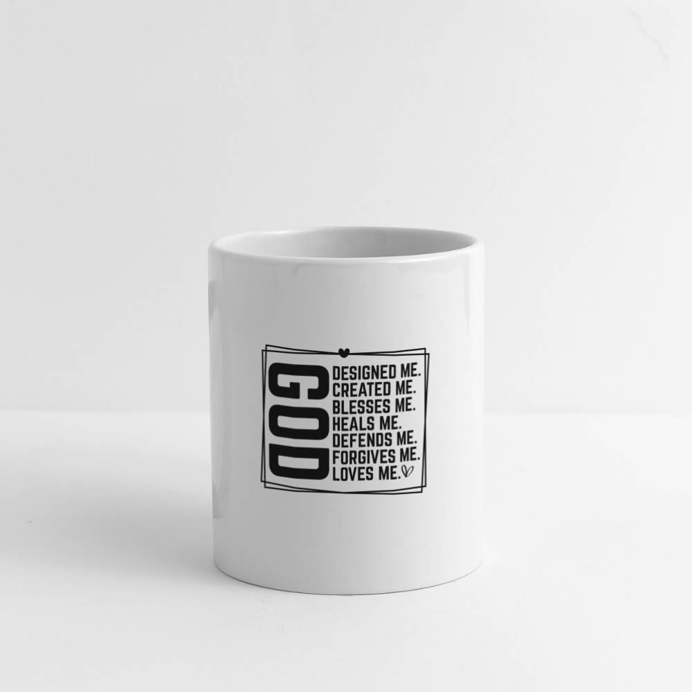 GOD Designed Me Coffee Mug - Blessed & Loved Christian Gift - white