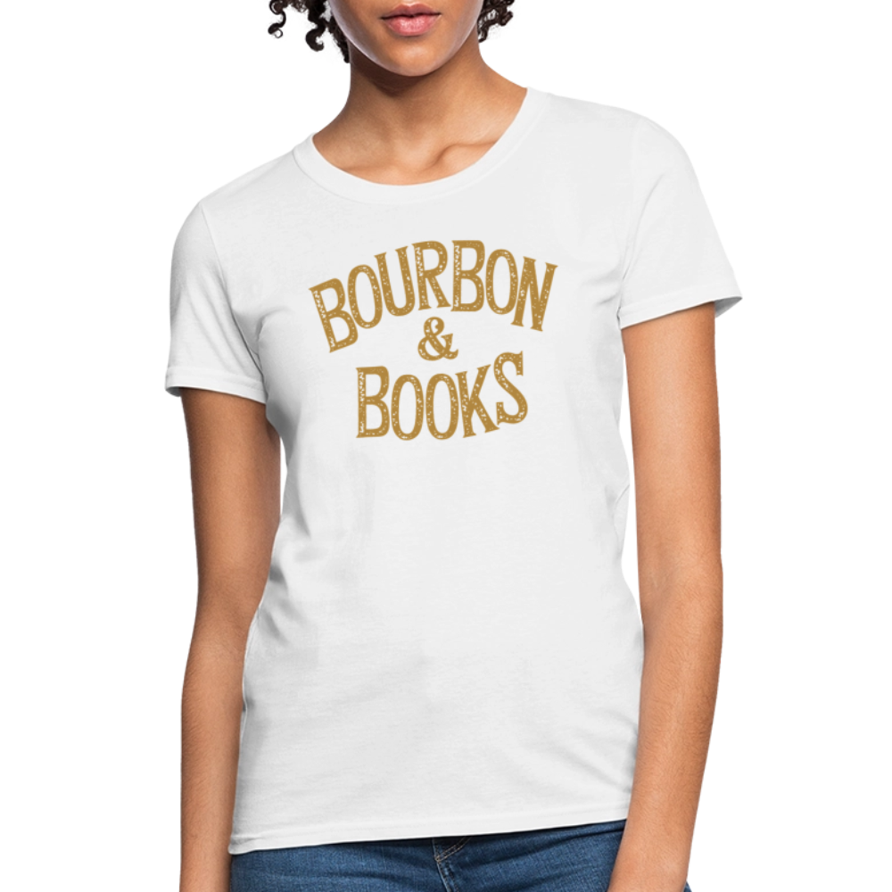 Bourbon & Books Women's Contoured T-Shirt - white