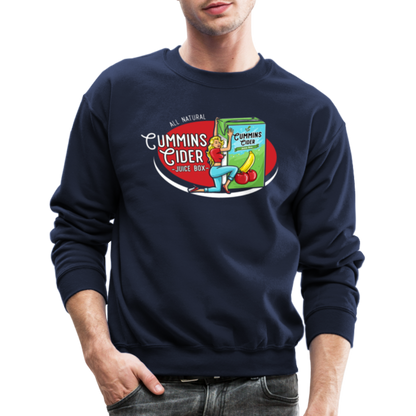 Cummins Cider Juice Box (Adult Sexual Humor) Sweatshirt - navy