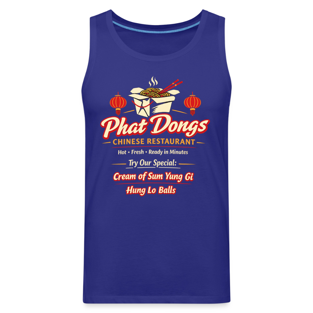 Phat Dongs Funny Chinese Restaurant Tank Top - royal blue