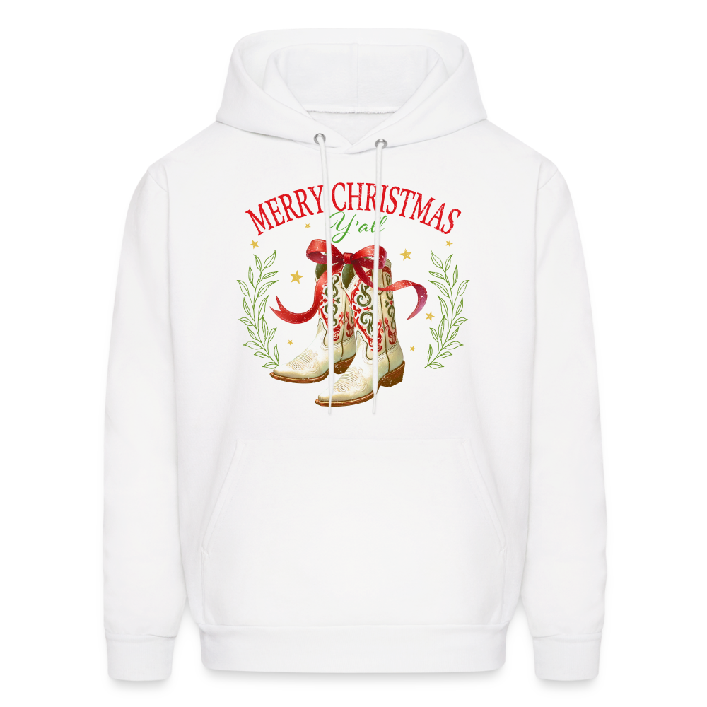 Merry Christmas Y'all Hoodie - white