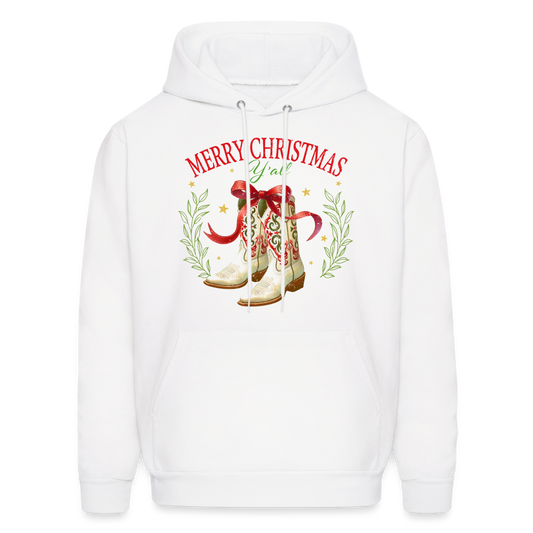 Merry Christmas Y'all Hoodie - white