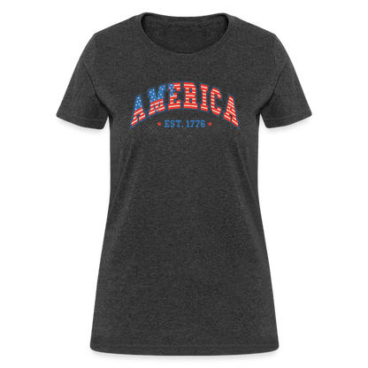 American 1776 Women's Contoured T-Shirt - heather black