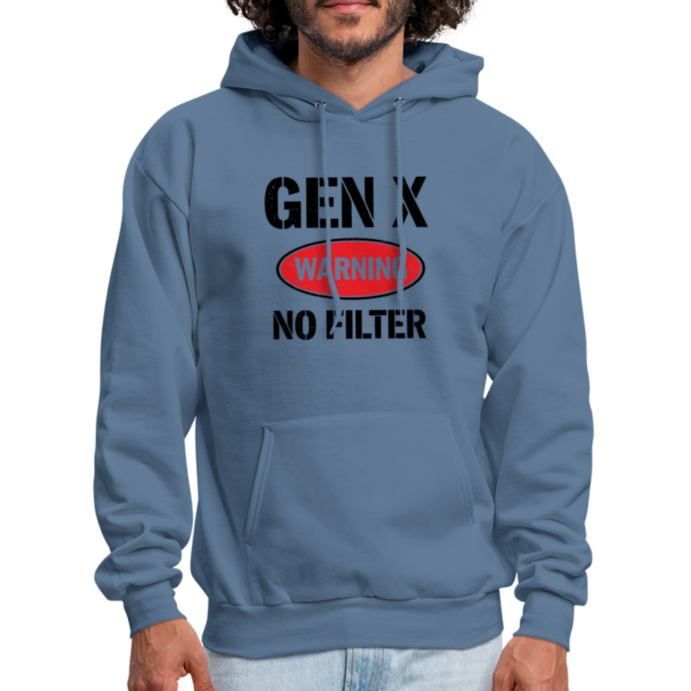 GEN-X Warning No Filter Hoodie - denim blue