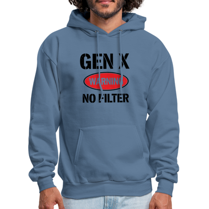 GEN-X Warning No Filter Hoodie - denim blue