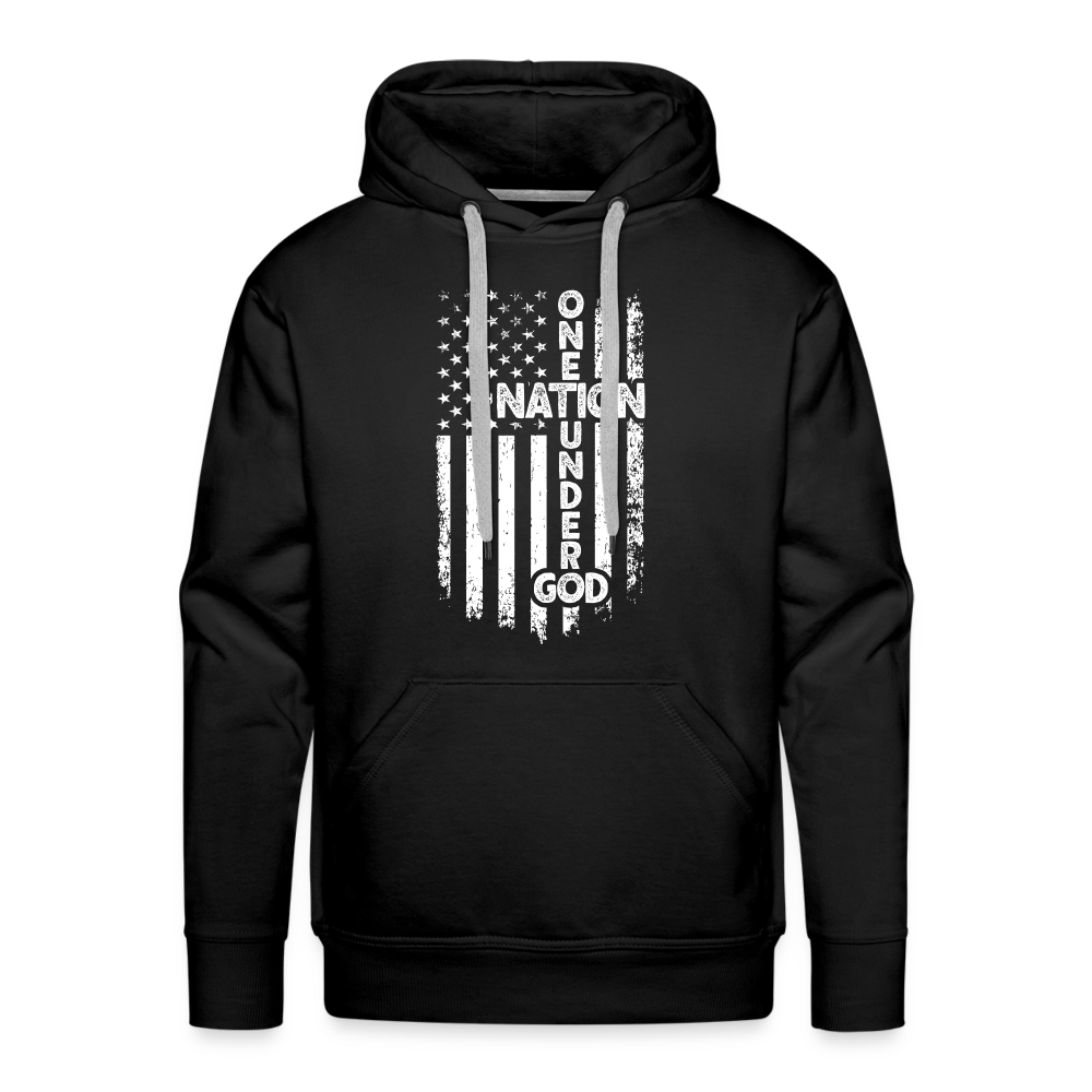 One Nation Under God Men’s Premium Hoodie - black