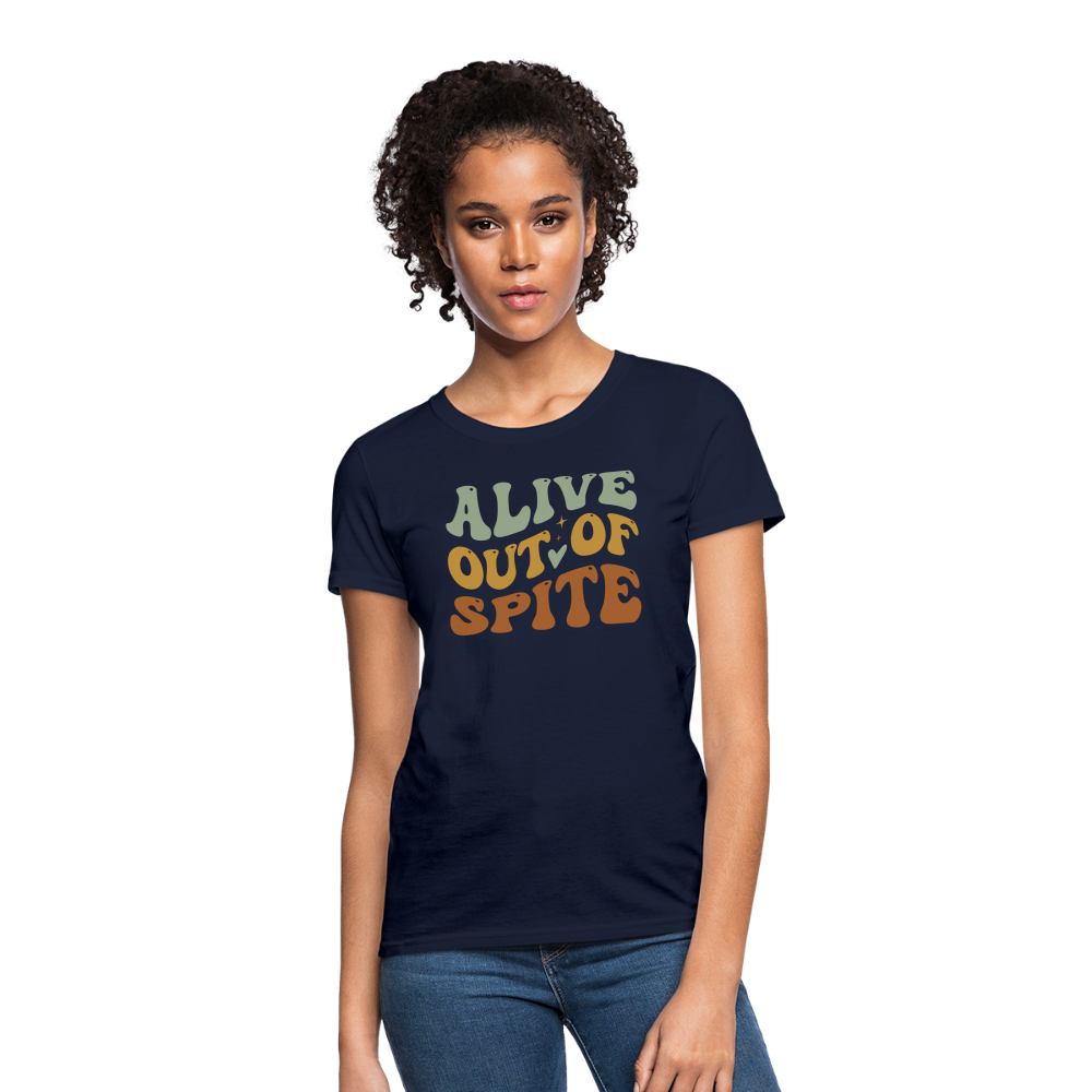 Alive Out Of Spite Women's T-Shirt - navy