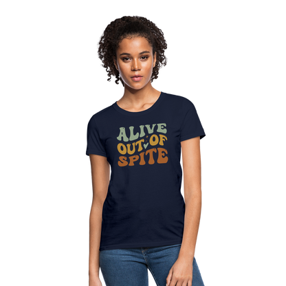 Alive Out Of Spite Women's T-Shirt - navy