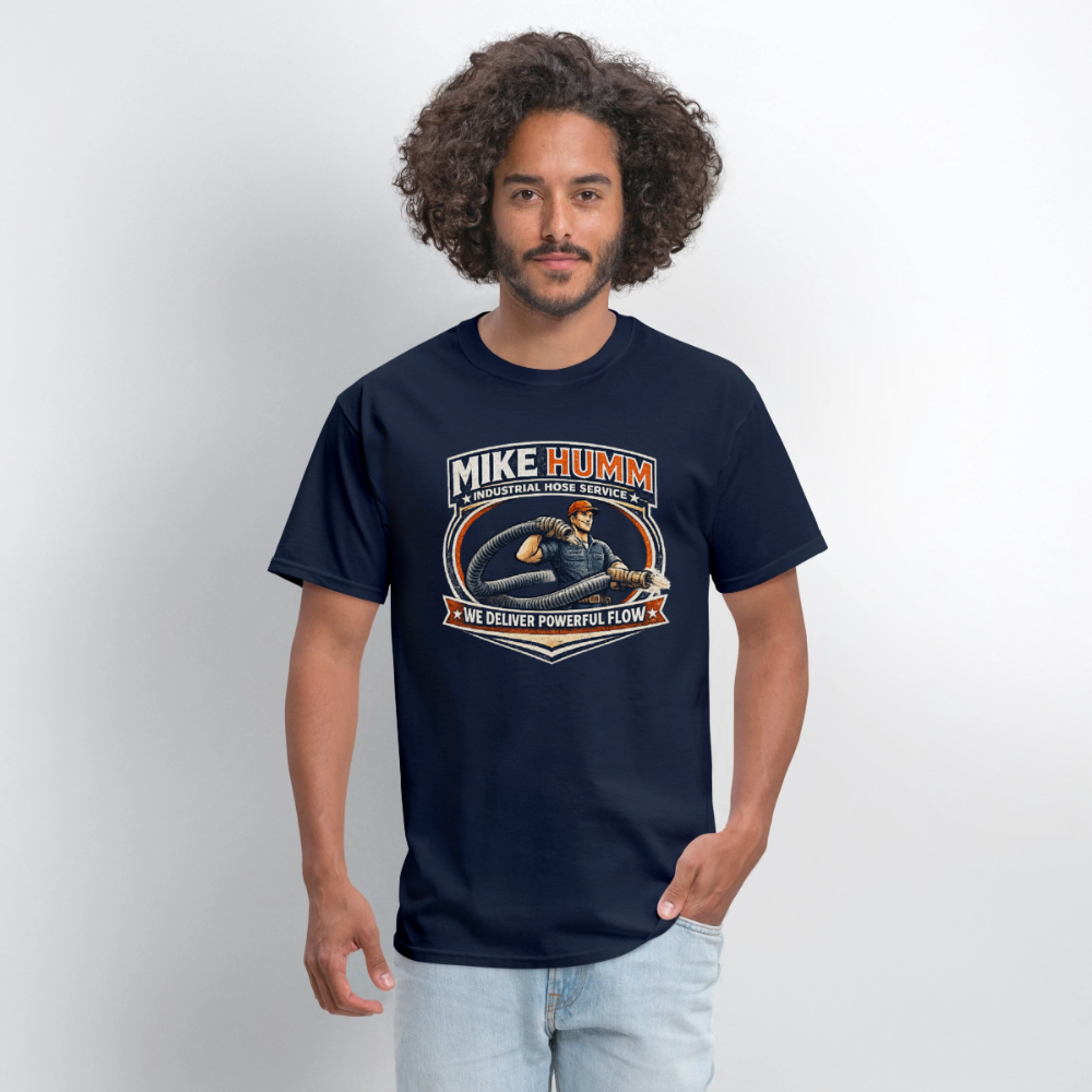 Mike Humm Industrial Hose Service Funny Adult Humor Shirt Color: white