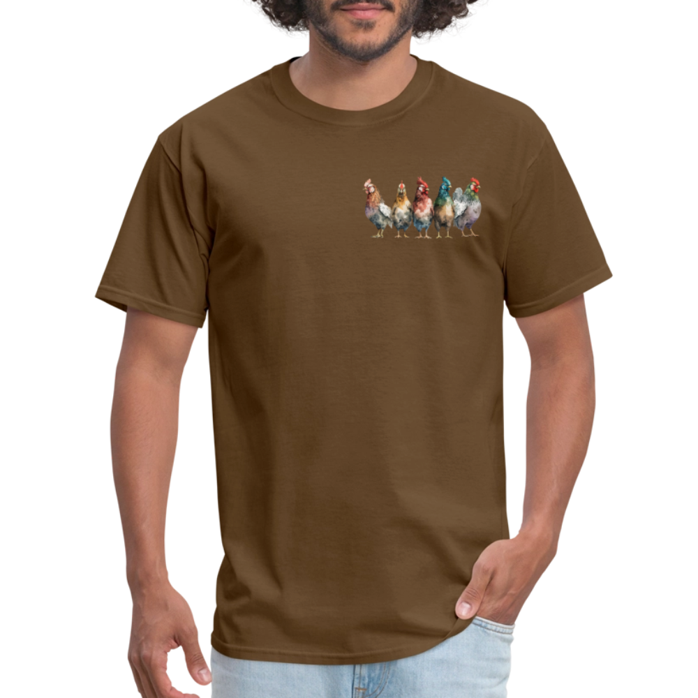 Chickenist T-Shirt (double sided print) - brown