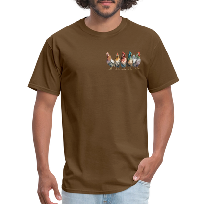 Chickenist T-Shirt (double sided print) - brown