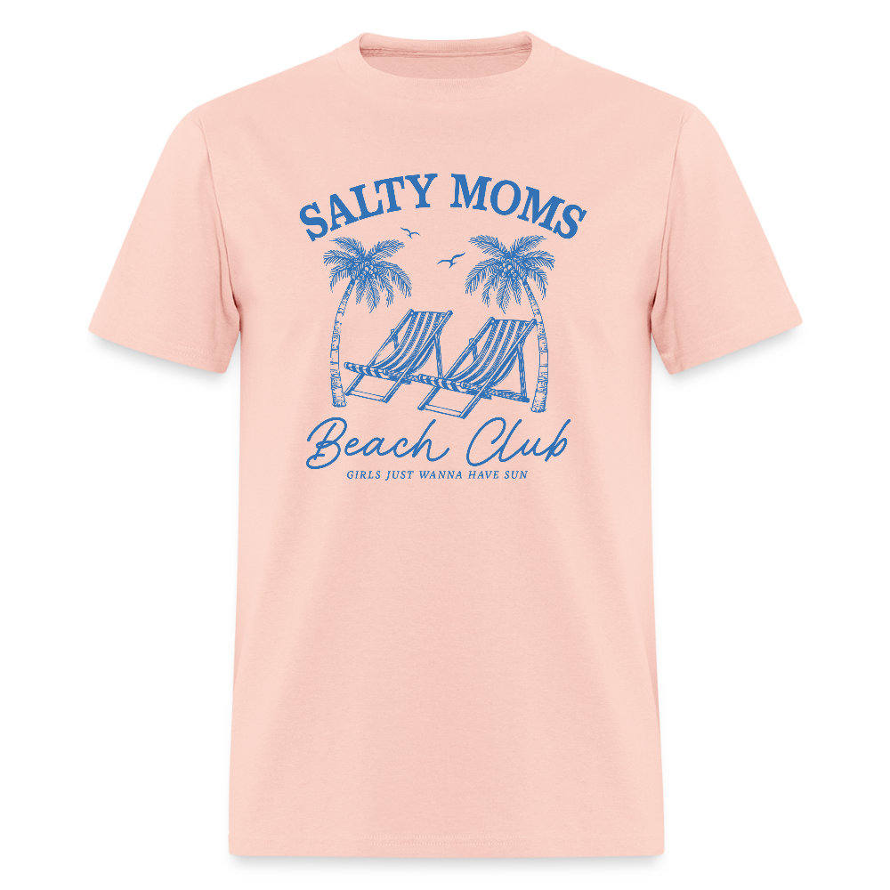 Salty Moms Beach Club T-Shirt Color: blush pink