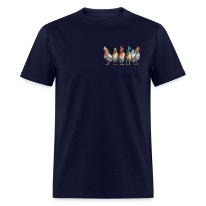 Chickenist T-Shirt (double sided print) - navy